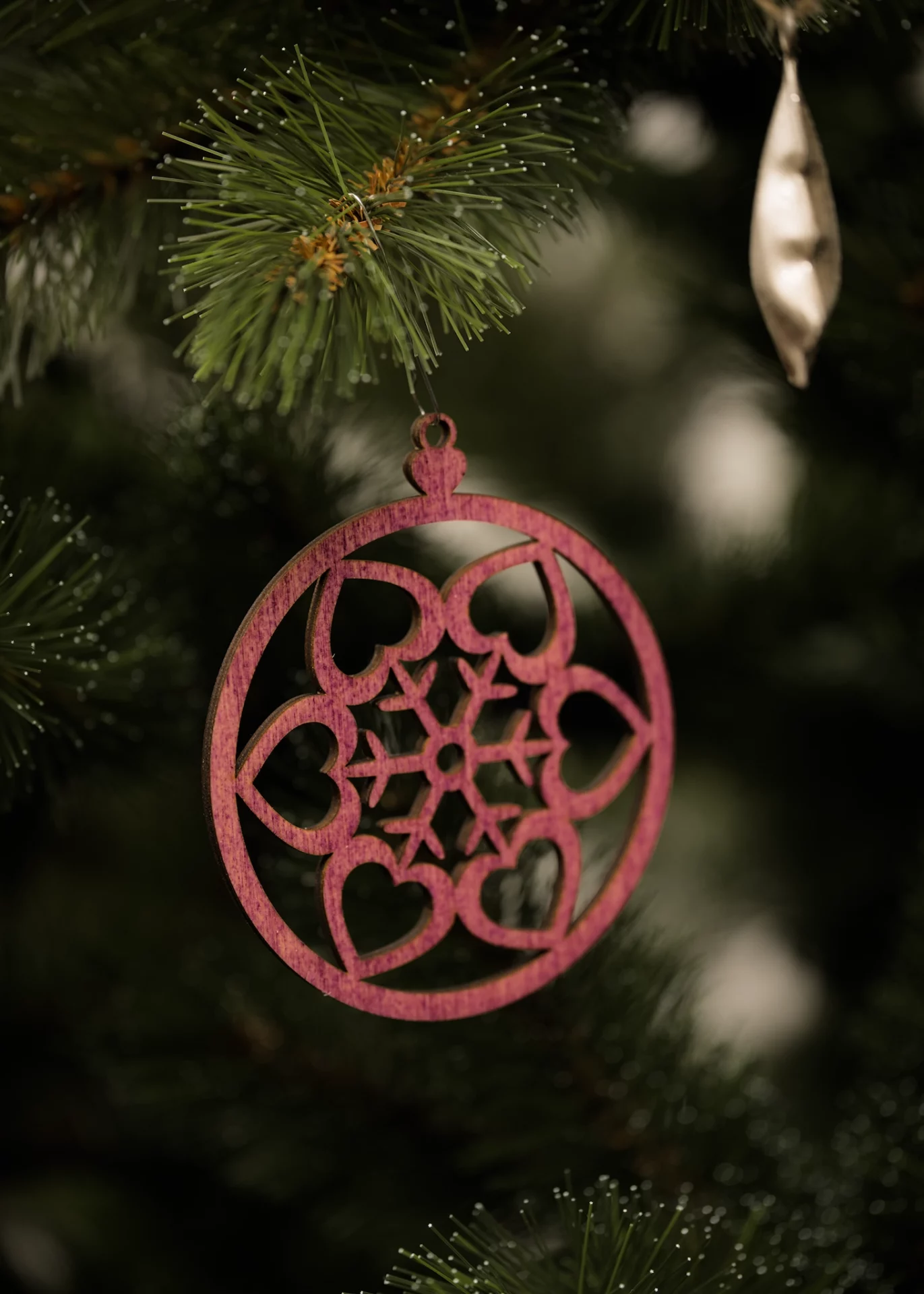 Baumschmuck Schneeflocke Herzen