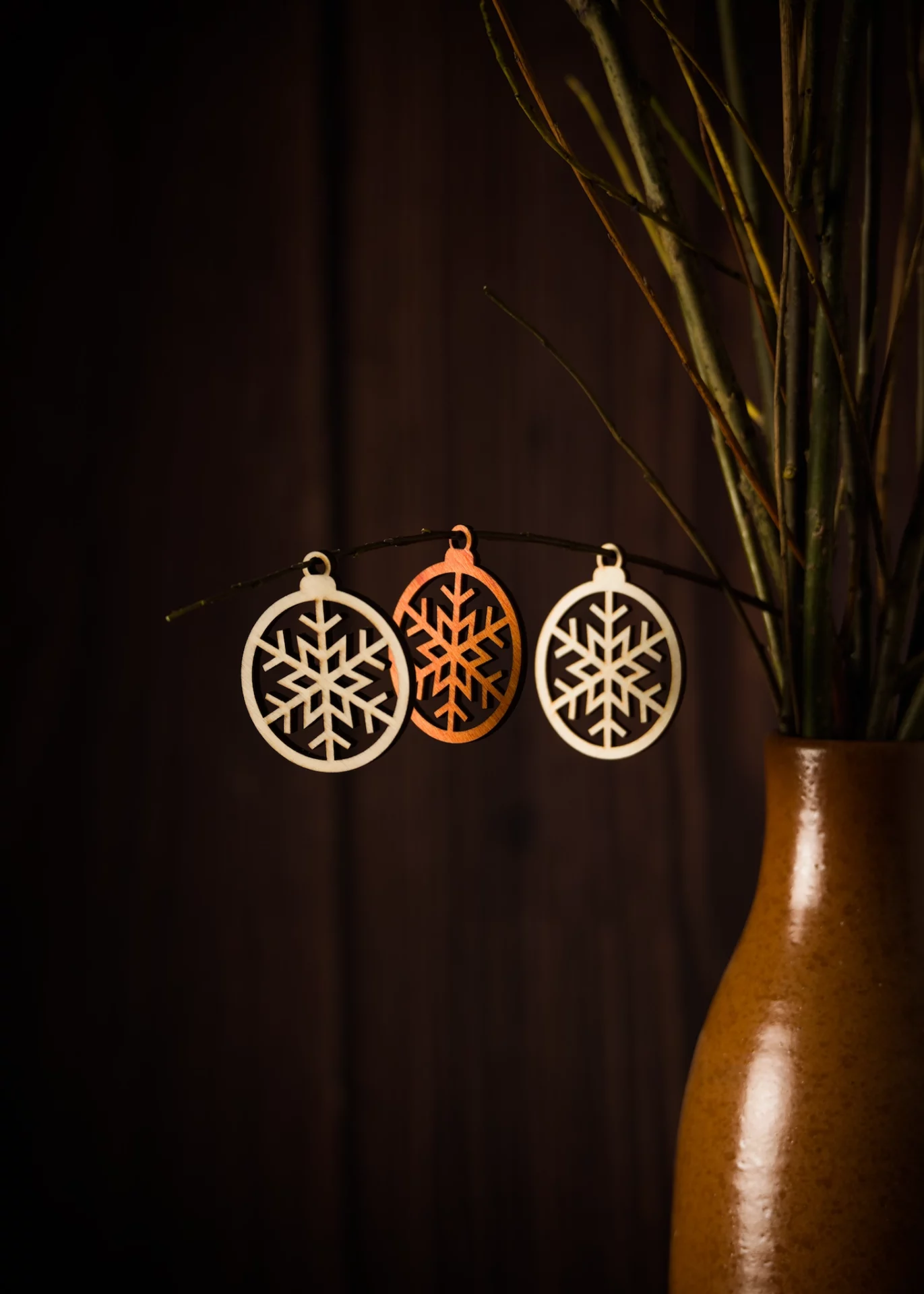 Anhänger für Weihnachtsbaum, mehrfarbig, dekorativ, Schneeflocke