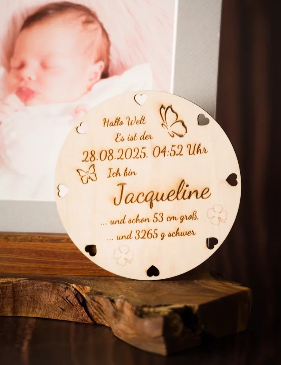 Geburtsschild Geburt Baby Namensschild
